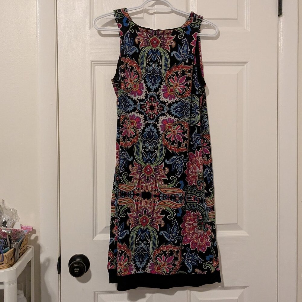 Nicole by Nicole Miller floral/paisley sleeveless shift dress size large